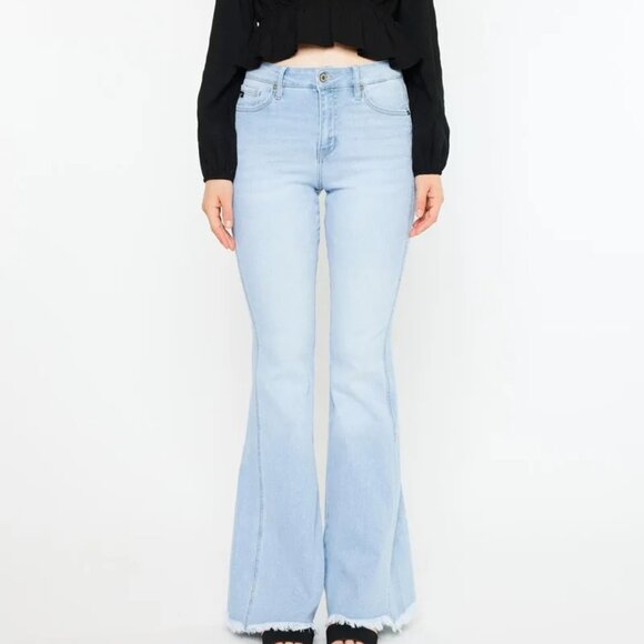 Kancan High Rise Curvy Flare Jeans - Picture 1 of 12